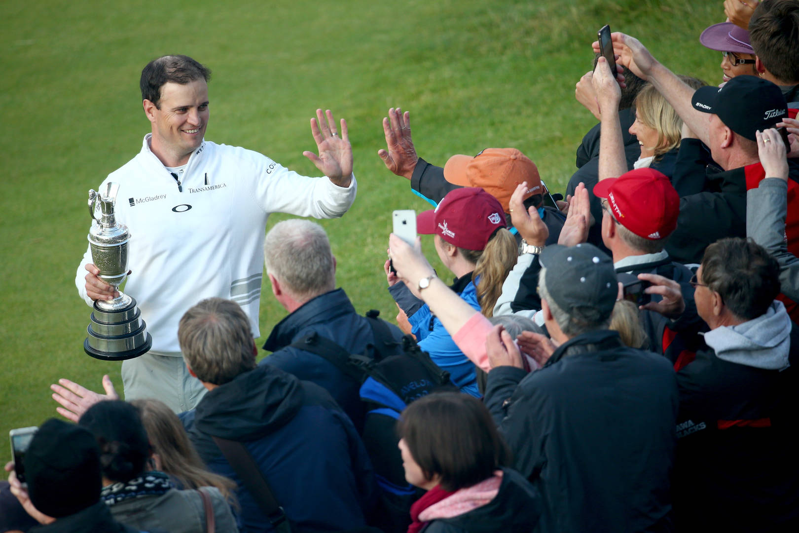 Zach Johnson after winning in a play-off to join an elite list of St Andrews Open winners, 2015